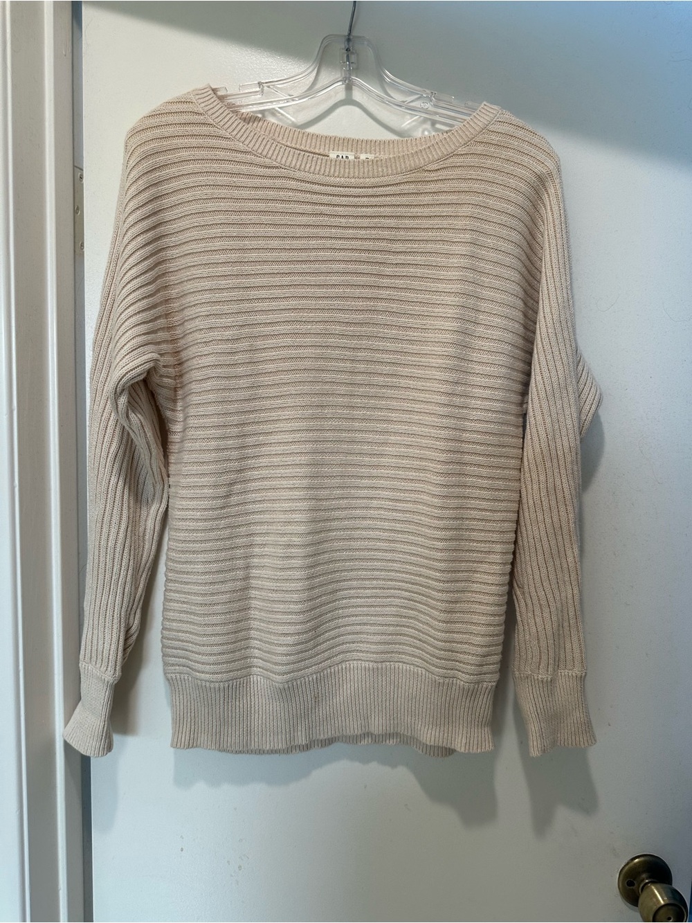 GAP Cream Ribbed Boatneck Sweater